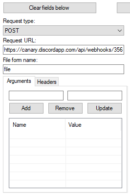 Request type, url and file from name.